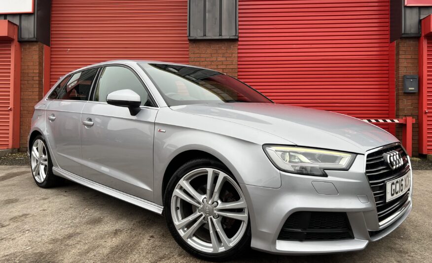 2016 Audi A3 2.0 TDI S line Sportback S Tronic *CARPLAY-NAV-FACELIFT-AUTO*5 Door