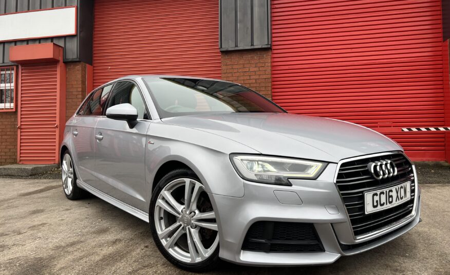 2016 Audi A3 2.0 TDI S line Sportback S Tronic *CARPLAY-NAV-FACELIFT-AUTO*5 Door