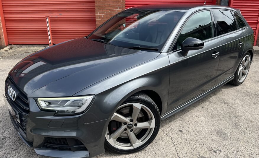 2018 Audi S3 Black Edition Quattro DSG AUTO 2.0 TFSI *DAYTONA GREY + TECH PACK + FOLDING MIRRORS* 5dr