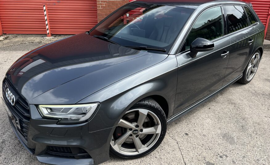 2018 Audi S3 Black Edition Quattro DSG AUTO 2.0 TFSI *DAYTONA GREY + TECH PACK + FOLDING MIRRORS* 5dr
