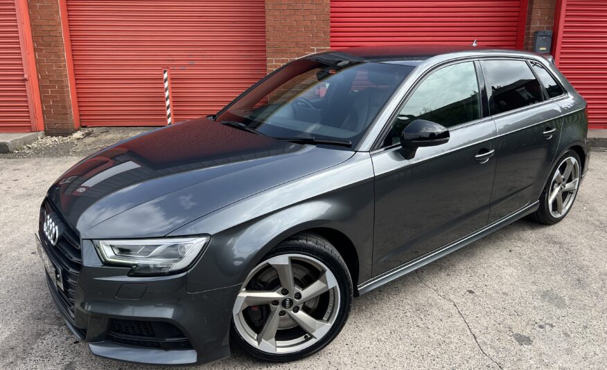 2018 Audi S3 Black Edition Quattro DSG AUTO 2.0 TFSI *DAYTONA GREY + TECH PACK + FOLDING MIRRORS* 5dr