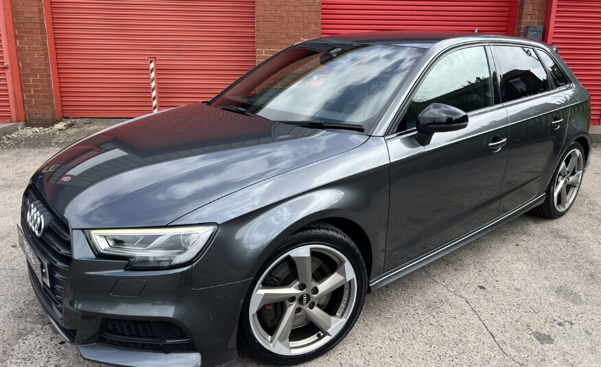 2018 Audi S3 Black Edition Quattro DSG AUTO 2.0 TFSI *DAYTONA GREY + TECH PACK + FOLDING MIRRORS* 5dr