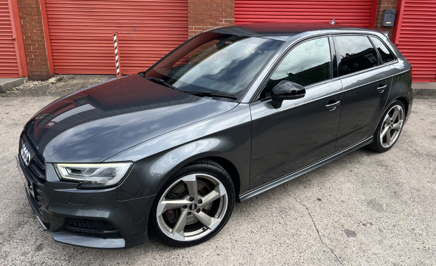 2018 Audi S3 Black Edition Quattro DSG AUTO 2.0 TFSI *DAYTONA GREY + TECH PACK + FOLDING MIRRORS* 5dr