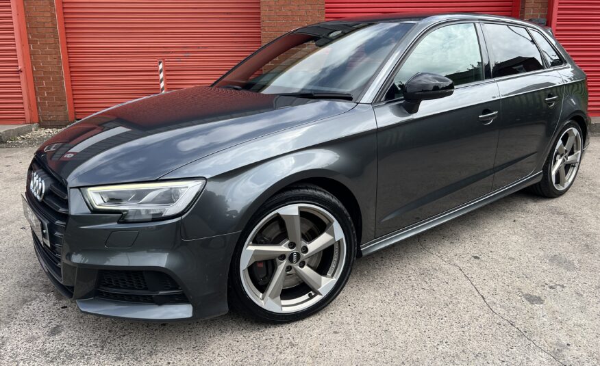2018 Audi S3 Black Edition Quattro DSG AUTO 2.0 TFSI *DAYTONA GREY + TECH PACK + FOLDING MIRRORS* 5dr