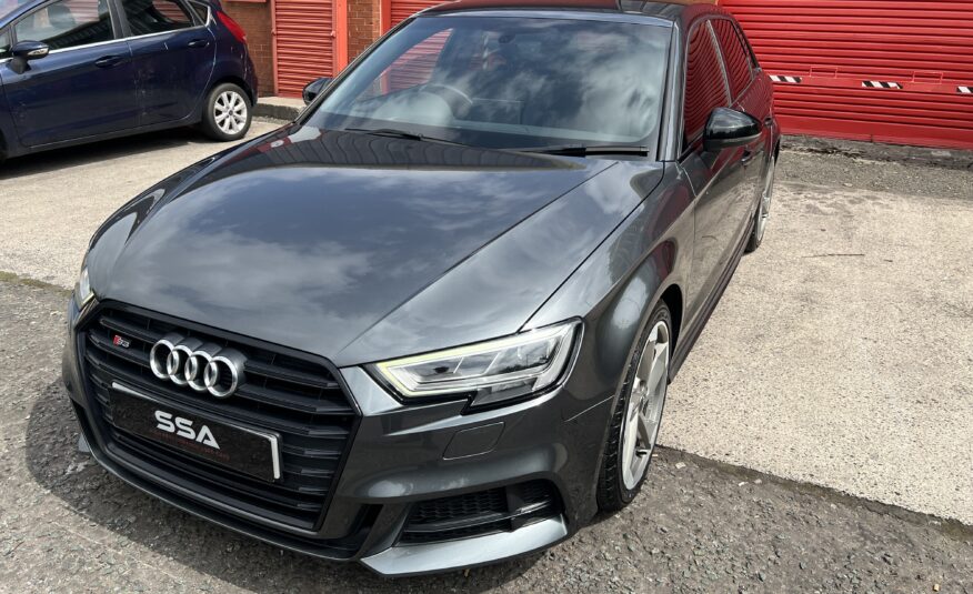 2018 Audi S3 Black Edition Quattro DSG AUTO 2.0 TFSI *DAYTONA GREY + TECH PACK + FOLDING MIRRORS* 5dr