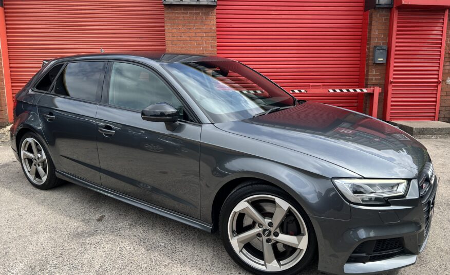 2018 Audi S3 Black Edition Quattro DSG AUTO 2.0 TFSI *DAYTONA GREY + TECH PACK + FOLDING MIRRORS* 5dr