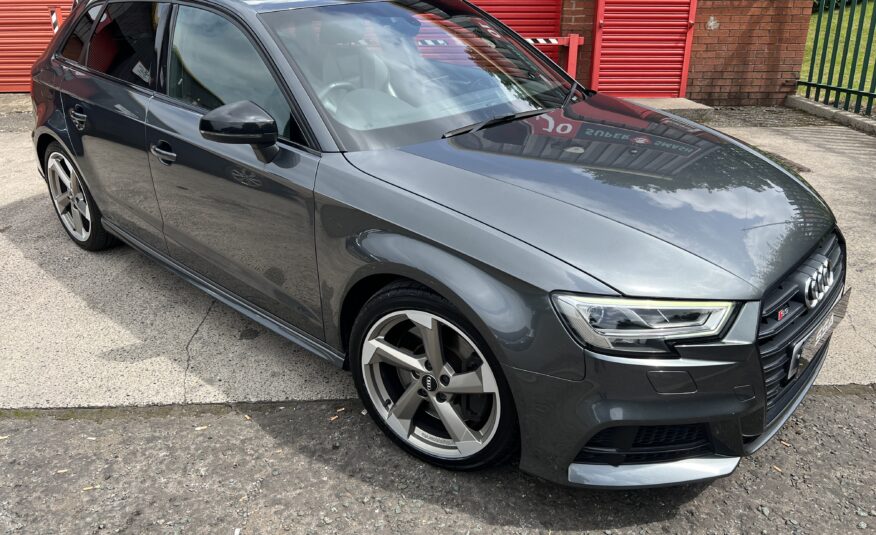 2018 Audi S3 Black Edition Quattro DSG AUTO 2.0 TFSI *DAYTONA GREY + TECH PACK + FOLDING MIRRORS* 5dr