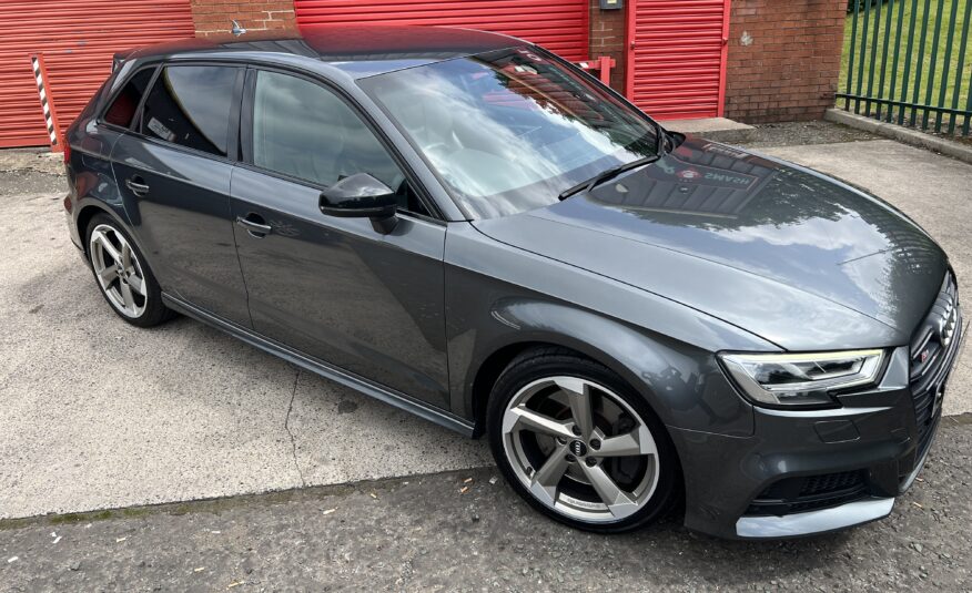 2018 Audi S3 Black Edition Quattro DSG AUTO 2.0 TFSI *DAYTONA GREY + TECH PACK + FOLDING MIRRORS* 5dr