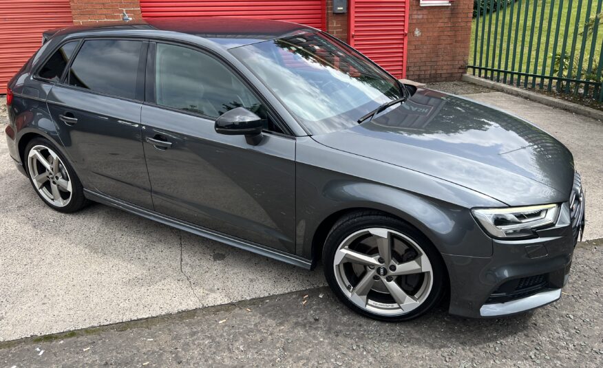 2018 Audi S3 Black Edition Quattro DSG AUTO 2.0 TFSI *DAYTONA GREY + TECH PACK + FOLDING MIRRORS* 5dr
