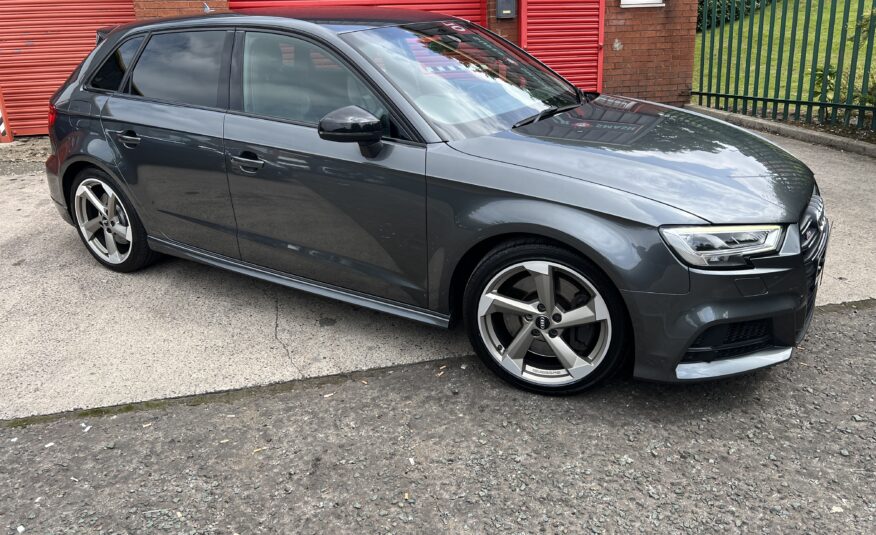 2018 Audi S3 Black Edition Quattro DSG AUTO 2.0 TFSI *DAYTONA GREY + TECH PACK + FOLDING MIRRORS* 5dr