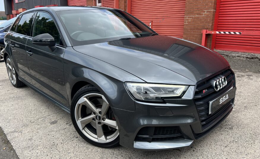 2018 Audi S3 Black Edition Quattro DSG AUTO 2.0 TFSI *DAYTONA GREY + TECH PACK + FOLDING MIRRORS* 5dr