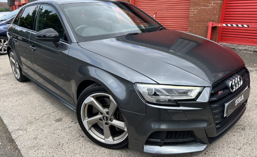 2018 Audi S3 Black Edition Quattro DSG AUTO 2.0 TFSI *DAYTONA GREY + TECH PACK + FOLDING MIRRORS* 5dr