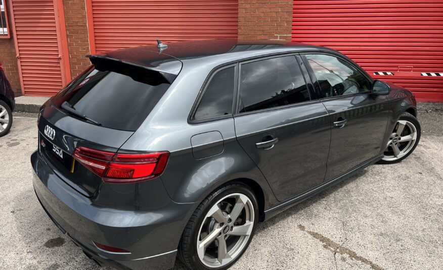 2018 Audi S3 Black Edition Quattro DSG AUTO 2.0 TFSI *DAYTONA GREY + TECH PACK + FOLDING MIRRORS* 5dr