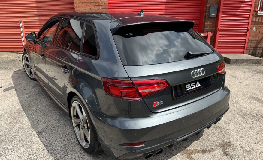 2018 Audi S3 Black Edition Quattro DSG AUTO 2.0 TFSI *DAYTONA GREY + TECH PACK + FOLDING MIRRORS* 5dr