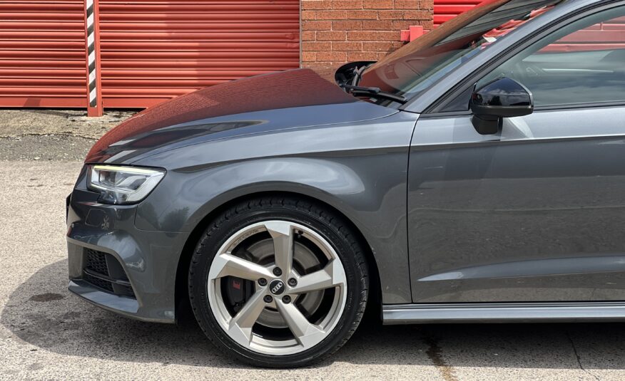 2018 Audi S3 Black Edition Quattro DSG AUTO 2.0 TFSI *DAYTONA GREY + TECH PACK + FOLDING MIRRORS* 5dr