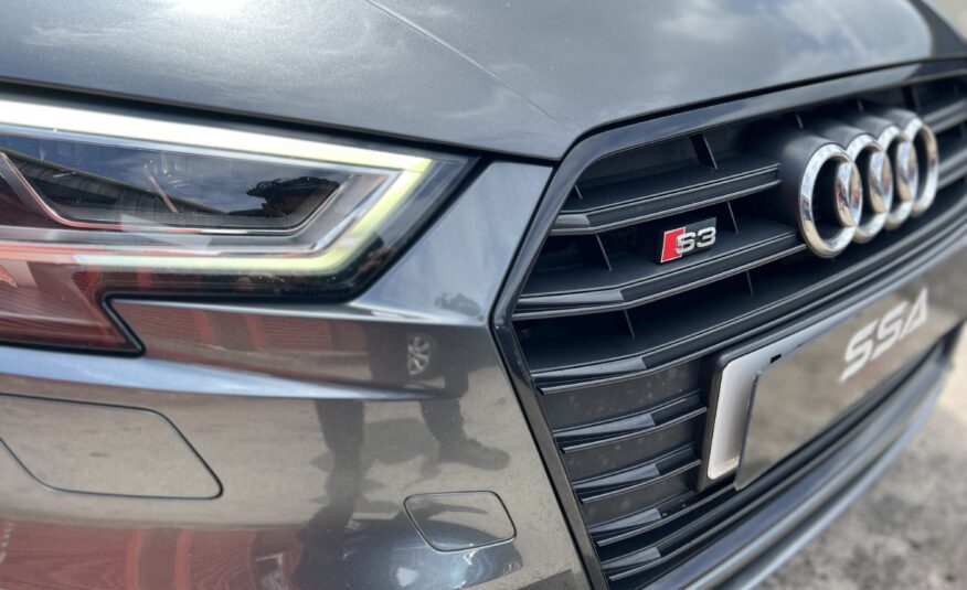2018 Audi S3 Black Edition Quattro DSG AUTO 2.0 TFSI *DAYTONA GREY + TECH PACK + FOLDING MIRRORS* 5dr
