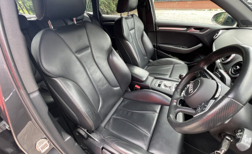 2018 Audi S3 Black Edition Quattro DSG AUTO 2.0 TFSI *DAYTONA GREY + TECH PACK + FOLDING MIRRORS* 5dr