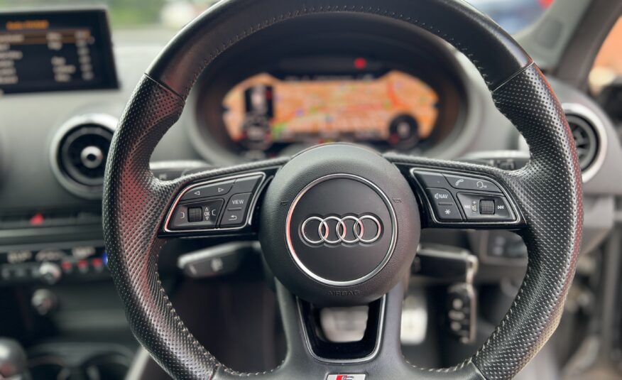 2018 Audi S3 Black Edition Quattro DSG AUTO 2.0 TFSI *DAYTONA GREY + TECH PACK + FOLDING MIRRORS* 5dr