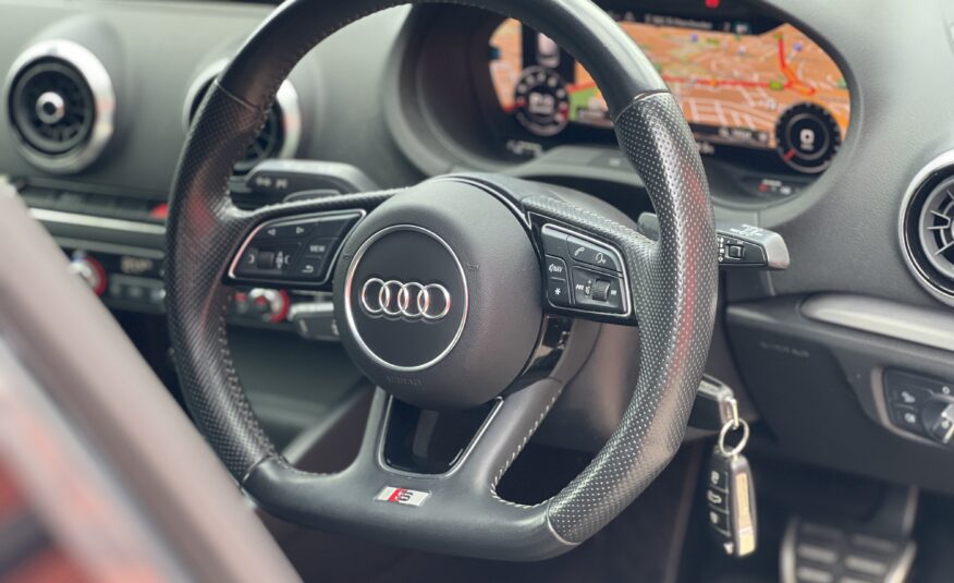 2018 Audi S3 Black Edition Quattro DSG AUTO 2.0 TFSI *DAYTONA GREY + TECH PACK + FOLDING MIRRORS* 5dr